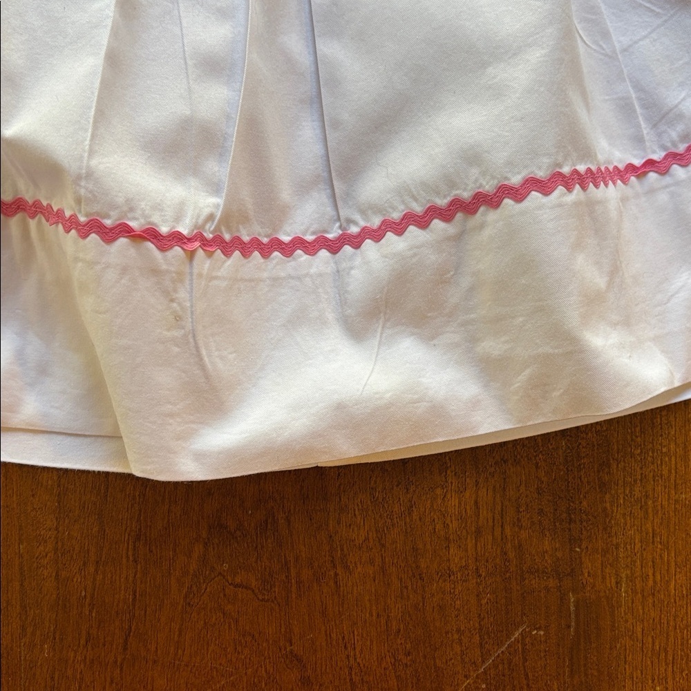 Avavini Hand Smocked White Dress W/Pink And Blue Embroidered Christmas Deco 18M - Picture 5 of 8